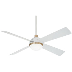 Minka - Aire F623L - WHF/SBR Orb LED 54" Ceiling Fan, Flat White