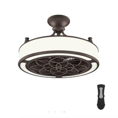 Home Decorators Collection Windara 22 in. LED Indoor/Covered Outdoor Bronze Ceiling Fan with Light Kit and Remote Control