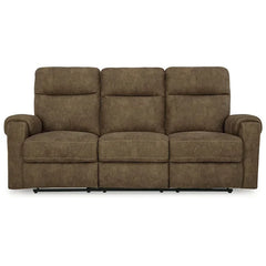 Signature Design by Ashley Edenwold Brown Reclining Sofa - Dimensions: 86" W x 40" D x 40" H