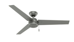 Hunter Cassius 52" Ceiling Fan - Matte Silver
