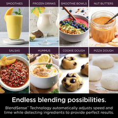 Ninja Detect Kitchen System Power Blender + Processor with Blend Sense Technology, Silver, TB400