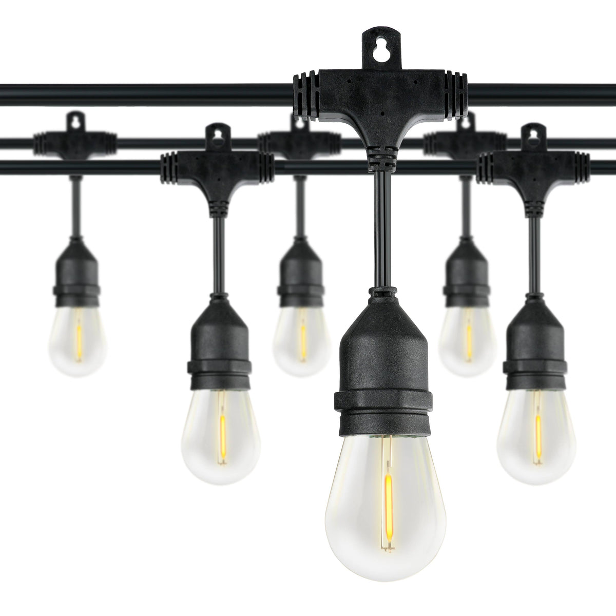 Honeywell LED Outdoor String Lights, 24 ft. Warm White Patio dcor Light, 8 Bulb Vintage Style Lighting