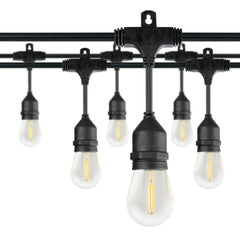 Honeywell LED Outdoor String Lights, 24 ft. Warm White Patio dcor Light, 8 Bulb Vintage Style Lighting