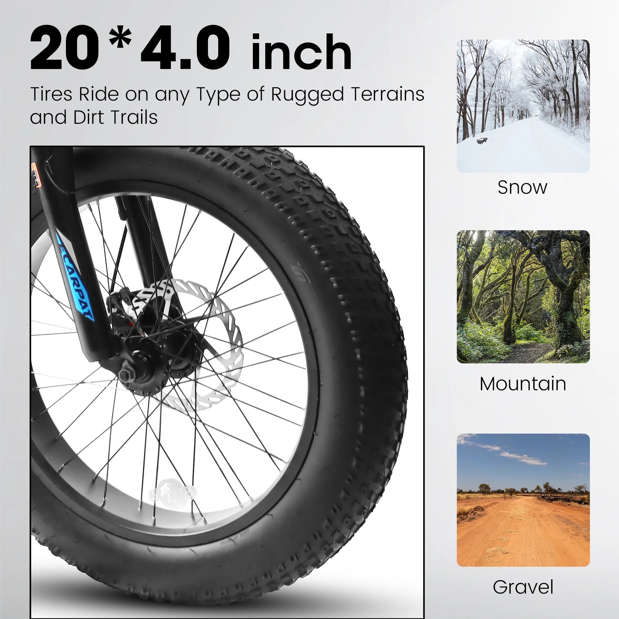 20 in Mountain Bike for 7 - 15 Years Old, 7 Speed Kids Bike with High Carbon Steel Frame, Fat Tire and Dual Disc Brake, Front Suspension Mountain