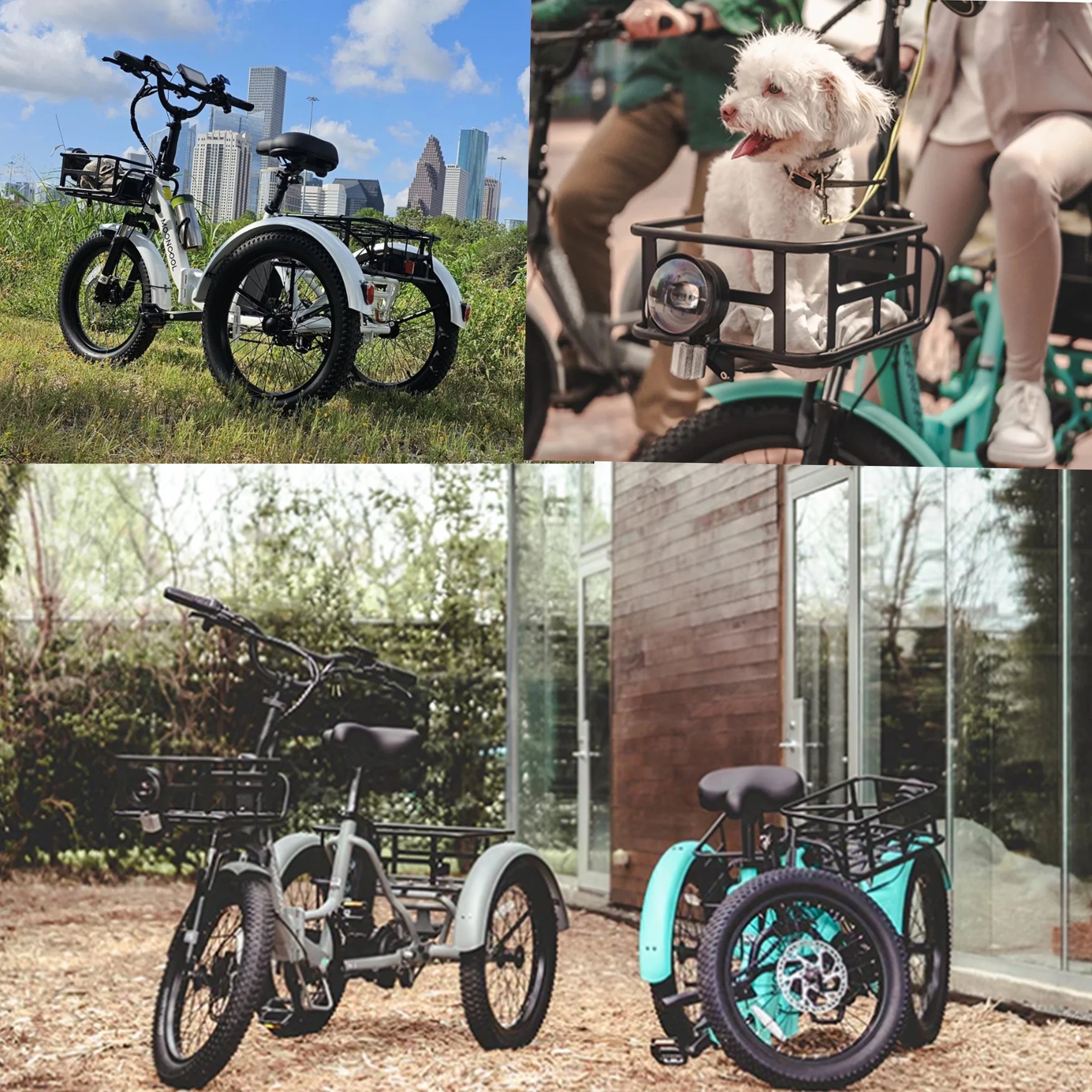 ABORON 3.0 Fat Tire Electric Trike for Senior Foldable E - Bike, 500W Motorized Tricycle Adult 20" Folding 3 Wheel Electric Commute Bike Trike W/48V
