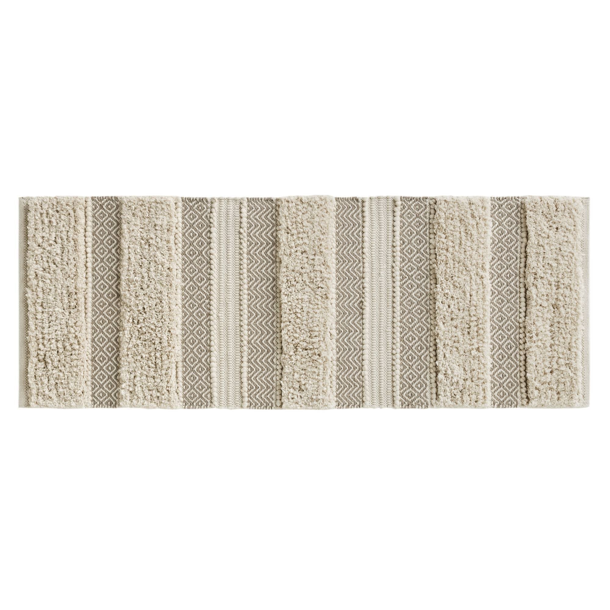INK+IVY - Asher Woven Texture Stripe Bath Rug - 22x58" - Natural