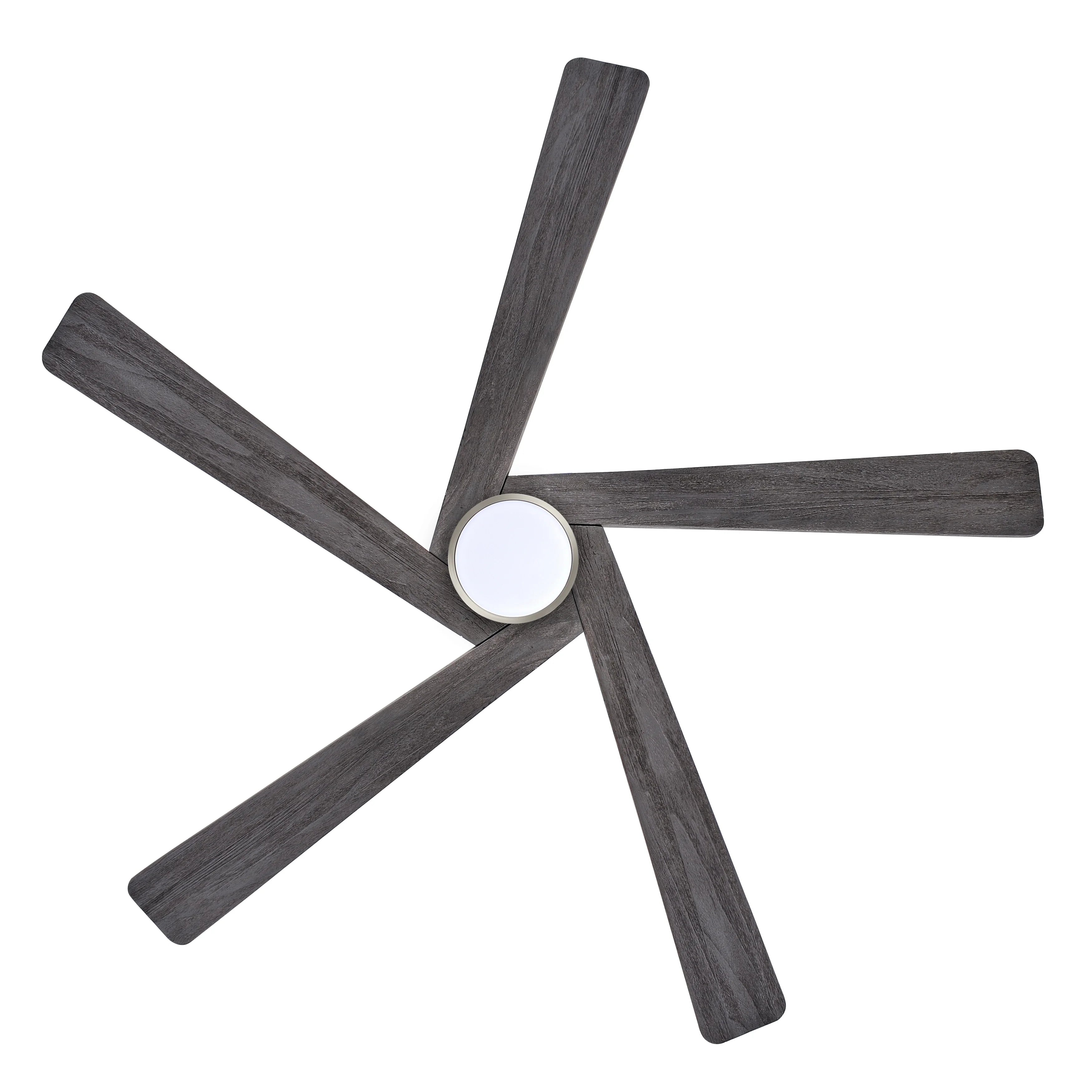 WINGBO 54 DC Ceiling Fan with Lights and Remote Control, 5 Reversible Carved Wood Blades Brass/Black