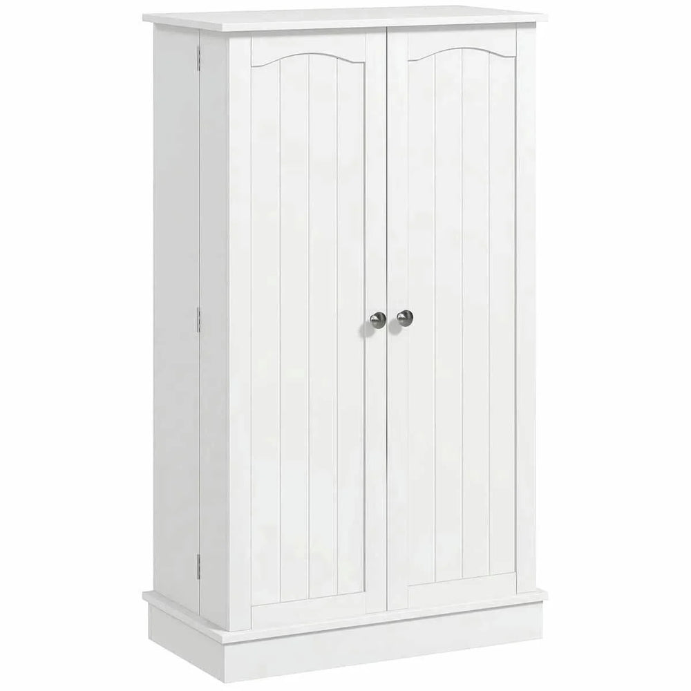 Spaco 17-Tier Kitchen Small Pantry Cabinet with 2 Doors and 6 Adjustable Shelves, Cabinet Pantry, Freestanding 5-Tier Shelving Pantries