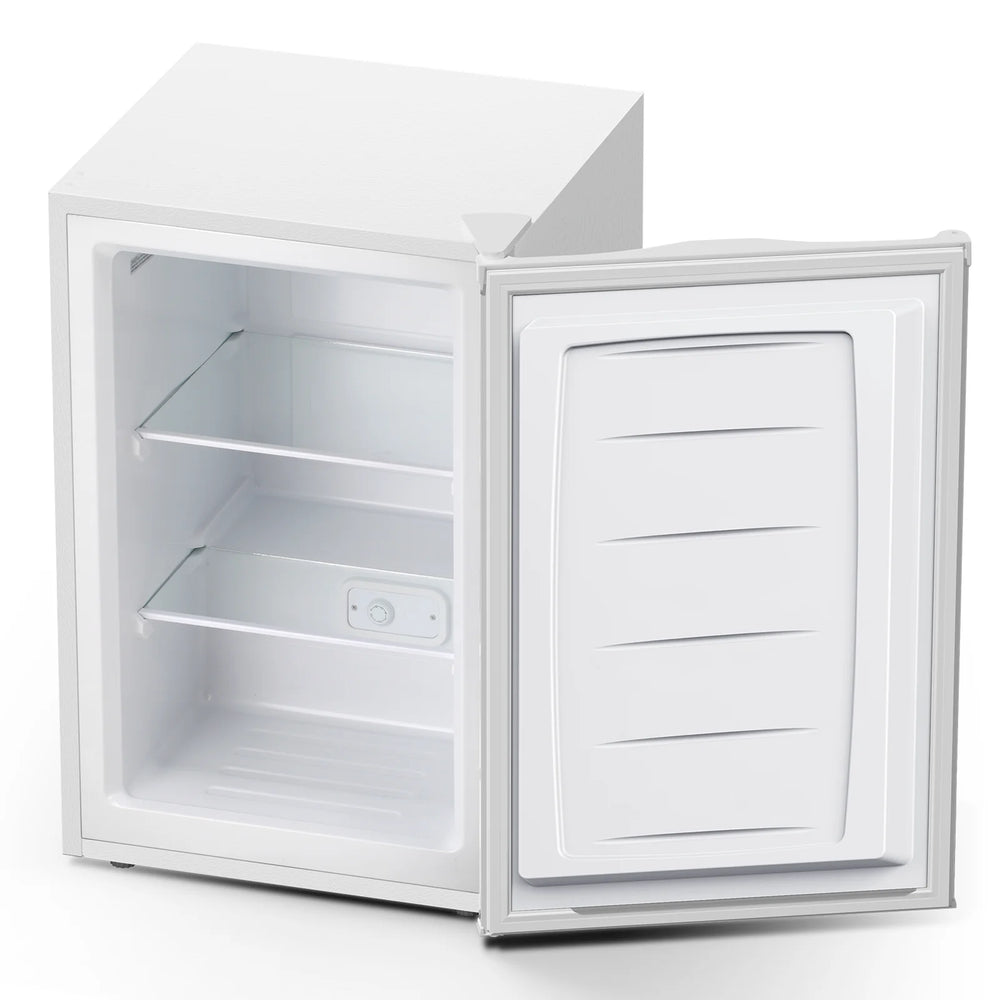 KNDKO 3.2cu.ft Upright Freezer, Compact Freezer with Removable Shelves, Adjustable Thermostat for Home/Kitchen/Office, SILVER