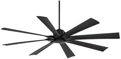 Possini Euro Design 70" Defender Modern Indoor Outdoor Ceiling Fan with Remote Control Matte Black Damp Rated for Patio Exterior House Home Porch