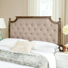 SAFAVIEH Desiderata Rustic Wood Upholstered Headboard