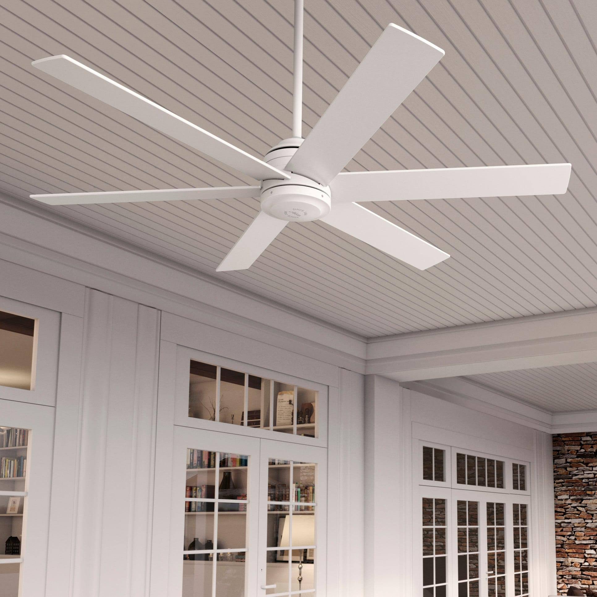 Hunter Lakeway SureSpeed 60 - in Fresh White Indoor/Outdoor Ceiling Fan and Remote (6 - Blade) | 52767