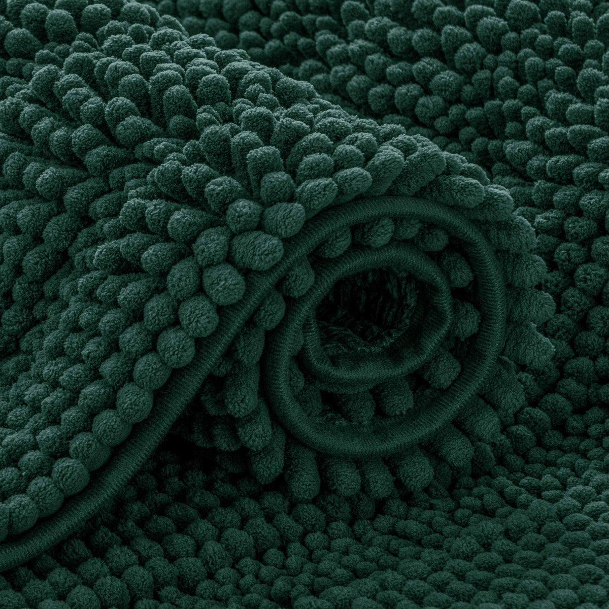 Subrtex Bathroom Rugs Chenille Bath Rug Striped Plush Bath Mat Soft Rugs for Bathroom Water Absorbent Shower Mat Quick Dry Machine Washable(Green,16"