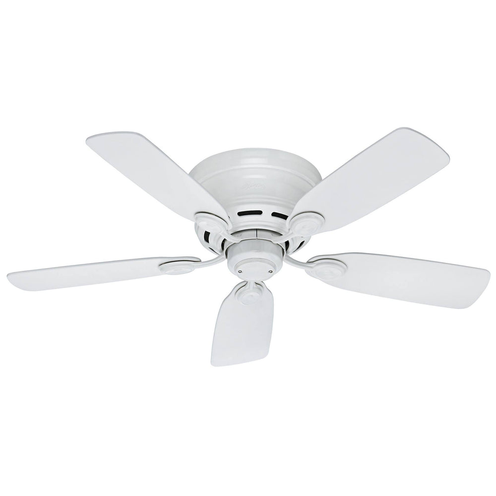 Hunter Low Profile IV 42" Ceiling Fan - White - White Blades