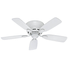 Hunter Low Profile IV 42" Ceiling Fan - White - White Blades
