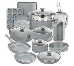 Granitestone Desert Grey 20 PC Nonstick Cookware and Bakeware Set