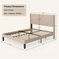 Bedroom Furniture Set Includes Queen Bed Frame, 4 Drawer Dresser Set of 2 & 3 Seat Futon Sofa Modern Storage Solution for Stylish Home Decor