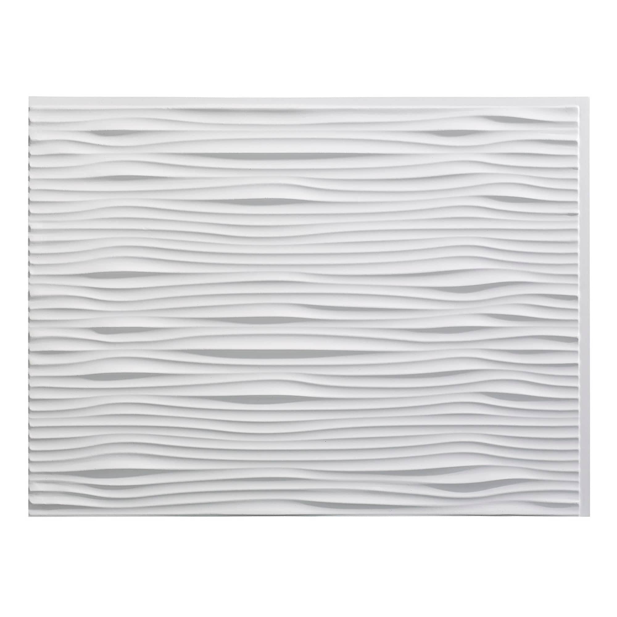 Fasade Waves Matte White 18 - Square Foot Backsplash Kit