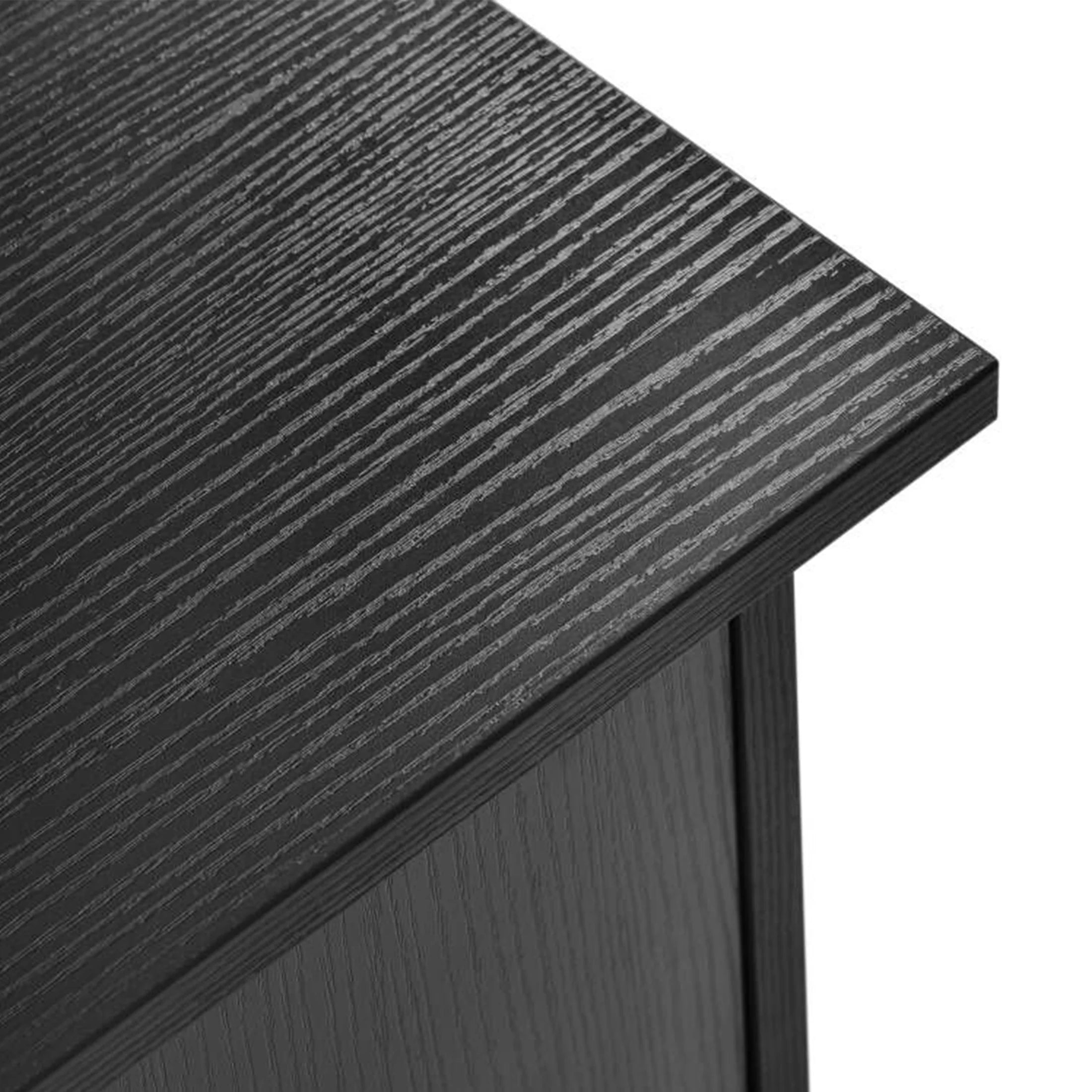 Sesslife White Computer Desk, Writing Desk with Lockable Wheels???modern Wood Study Desk with 4 Drawers for Home Office Workstation