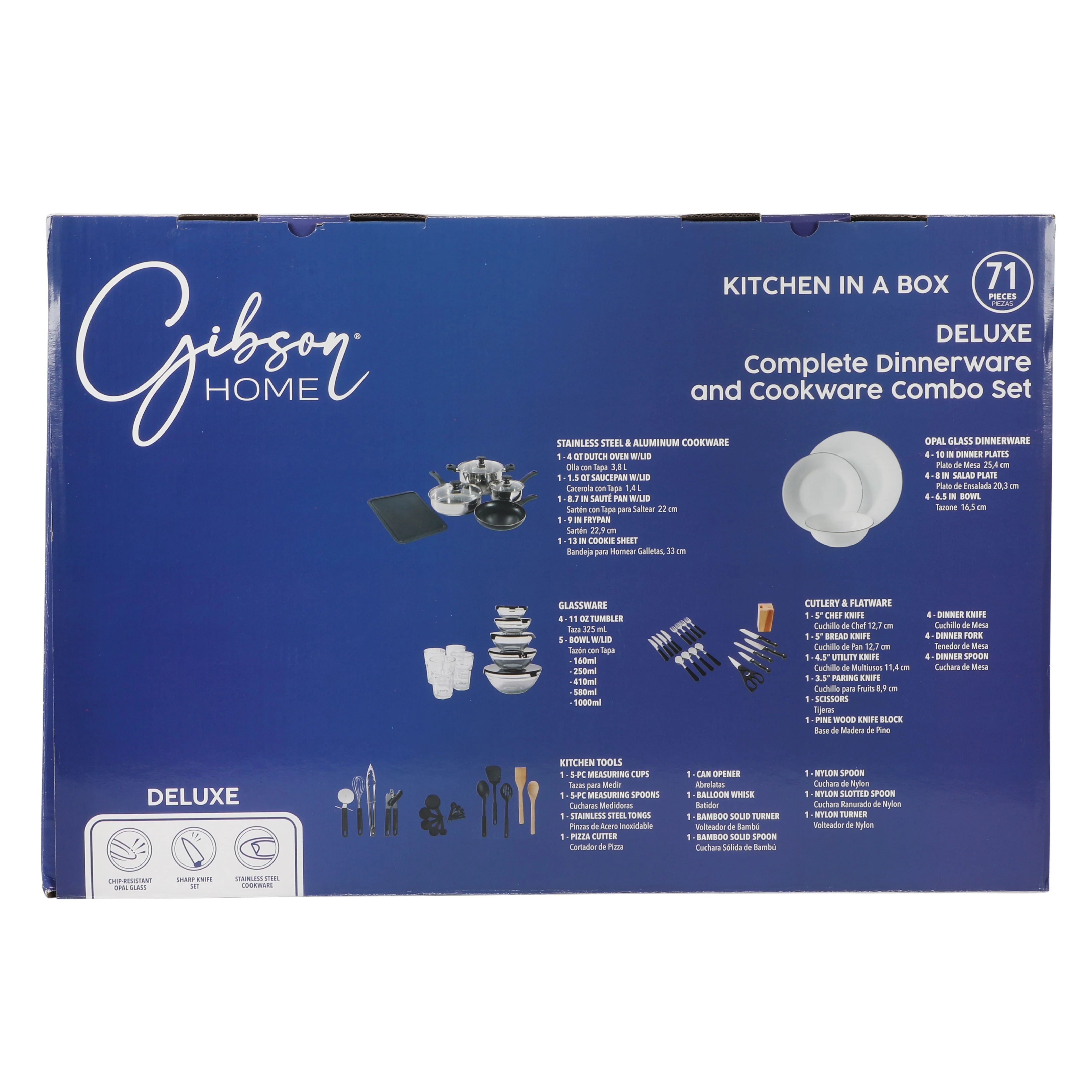 Gibson Home 71 Piece Stainless Steel Silver Cookware Combo Set