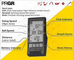 PRGR Black Pocket Golf Launch Monitor HS - 130A (2021 Model)
