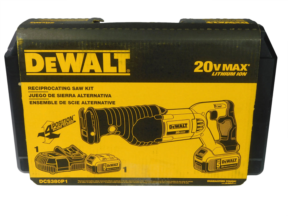 Dewalt DCS380P1 20V MAX Cordless Reciprocating Saw Kit with 5ah Battery, Charger & Case